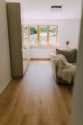 Ein Sitzbereich in der Unterkunft Bacherlhaus