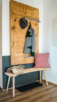 Ein Sitzbereich in der Unterkunft Bio Bauernhof Oberhinterberg Appartement