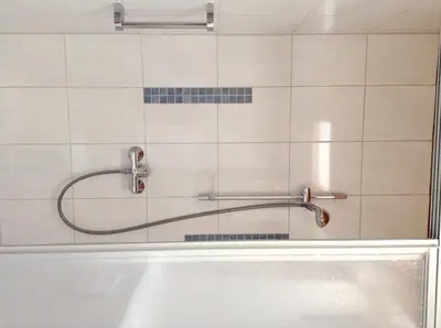 Ein Badezimmer in der Unterkunft Parkpension Billroth