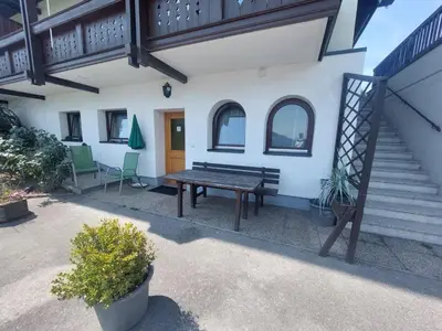 Ein Balkon oder eine Terrasse in der Unterkunft Alpensicht
