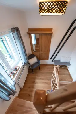 Ein Sitzbereich in der Unterkunft Ferienwohnung Flora Altaussee - Your Austrian Home