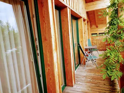 Ein Balkon oder eine Terrasse in der Unterkunft Haus Bergblick
