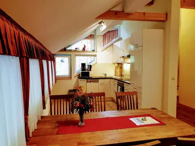 Küche/Küchenzeile in der Unterkunft Haus Bergblick
