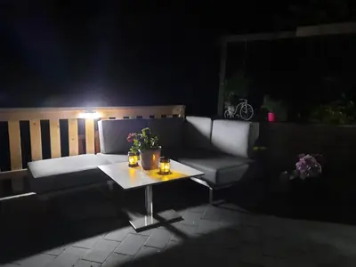 Ein Sitzbereich in der Unterkunft Ferienwohnungen Seraphine und Theresia