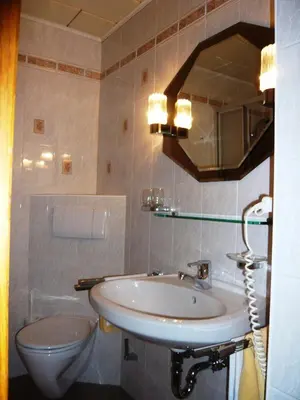 Ein Badezimmer in der Unterkunft Frühstückspension Seeblick