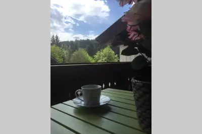 Ein allgemeiner Bergblick oder ein Berglick von der Ferienwohnung aus