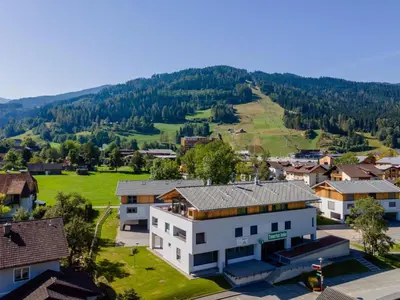 Ein allgemeiner Bergblick oder ein Berglick von des Ferienhauses aus