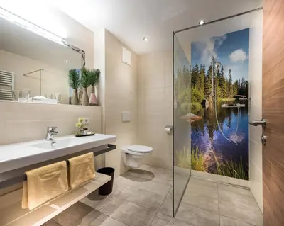 Ein Badezimmer in der Unterkunft Der Burgfellnerhof - Adults Only