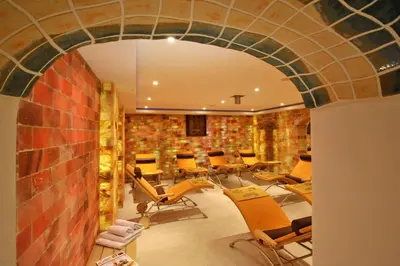 Ein Sitzbereich in der Unterkunft Hotel Gleimingerhof - Reiteralm