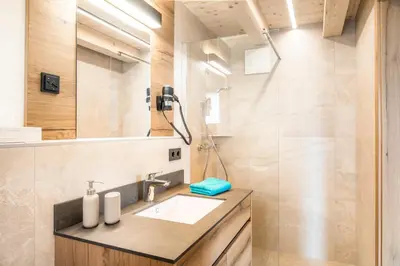 Ein Badezimmer in der Unterkunft Bio-Bauernhof Hirschleiten