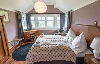Ein Bett oder Betten in einem Zimmer der Unterkunft Bergvilla Oberon - Your Austrian Home
