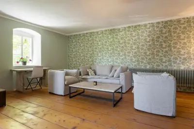Ein Sitzbereich in der Unterkunft Braumeisterhaus Schloss Eggenberg