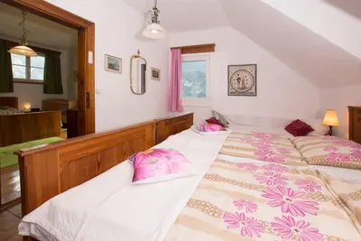 Ein Bett oder Betten in einem Zimmer der Unterkunft Ferienhaus Kopriwa