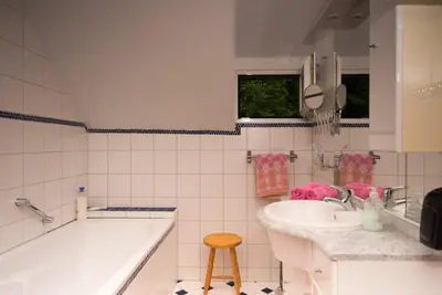 Ein Badezimmer in der Unterkunft Ferienhaus Kopriwa