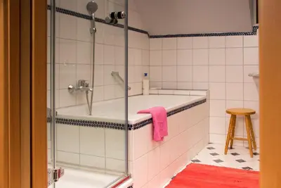 Ein Badezimmer in der Unterkunft Ferienhaus Kopriwa