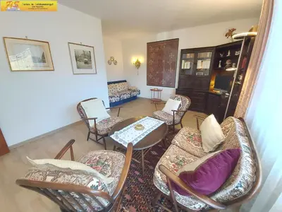 Ein Sitzbereich in der Unterkunft Apartment Adam