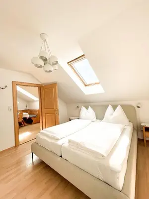 Ein Bett oder Betten in einem Zimmer der Unterkunft Im Ramsen - Familie Baier