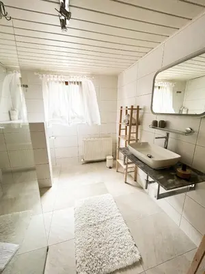 Ein Badezimmer in der Unterkunft Im Ramsen - Familie Baier