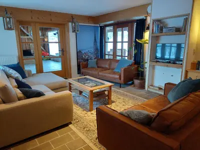 Ein Sitzbereich in der Unterkunft Landhaus Algerhof