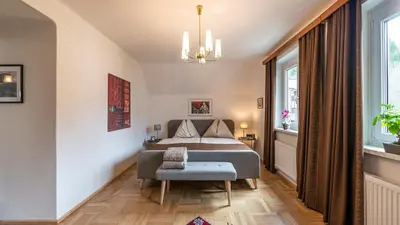 Ein Bett oder Betten in einem Zimmer der Unterkunft Auszeit Aussee
