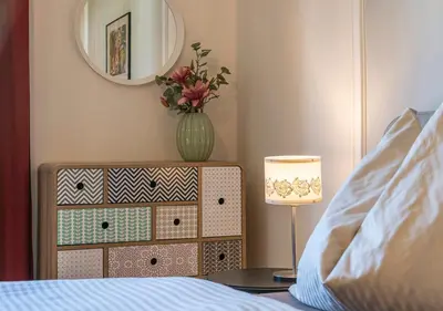 Ein Bett oder Betten in einem Zimmer der Unterkunft Auszeit Aussee