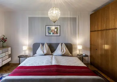 Ein Bett oder Betten in einem Zimmer der Unterkunft Auszeit Aussee