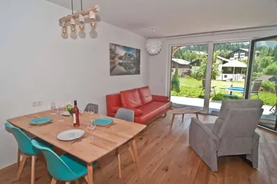 Ein Sitzbereich in der Unterkunft Appartement Grimminggarten