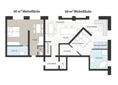 Grundriss der Unterkunft Romantikapartment mit Sommercard Schladming Dachstein