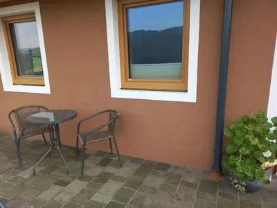 Ein Balkon oder eine Terrasse in der Unterkunft Premhof