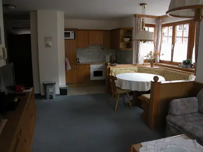Küche/Küchenzeile in der Unterkunft Ferienwohnung Kaufmann