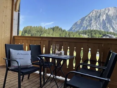 Ein allgemeiner Bergblick oder ein Berglick von der Ferienwohnung aus