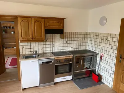 Küche/Küchenzeile in der Unterkunft Ferienwohnung Laimer, Radau 37