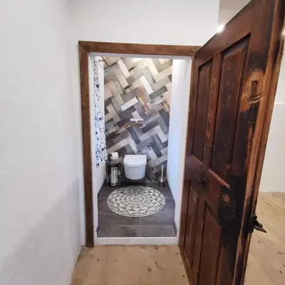 Ein Badezimmer in der Unterkunft Lutzmannalm