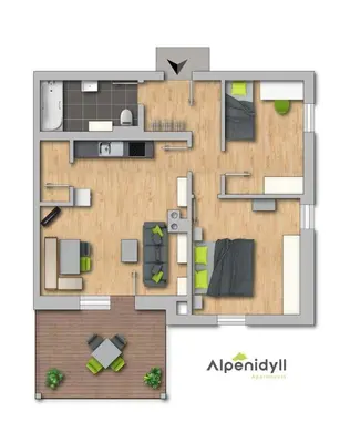Grundriss der Unterkunft Royal 4 Trend by Alpenidyll Apartments