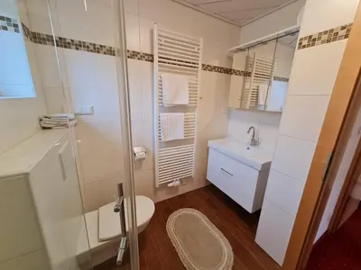 Ein Badezimmer in der Unterkunft Apartement Obweghof Abtenau, Salzburger Land