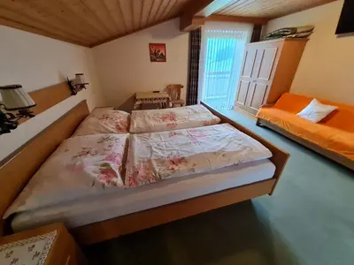 Ein Bett oder Betten in einem Zimmer der Unterkunft Apartement Obweghof Abtenau, Salzburger Land