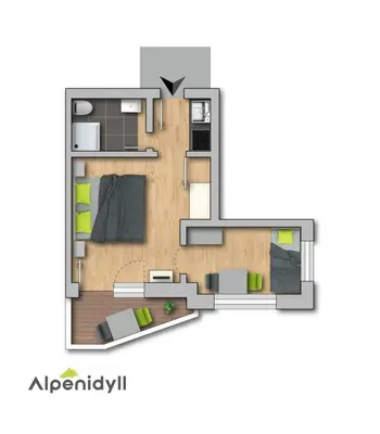 Grundriss der Unterkunft Soldanella 1 by Alpenidyll Apartments