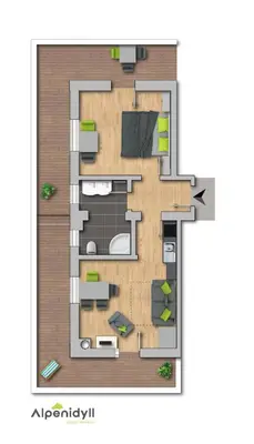 Grundriss der Unterkunft Soldanella 4 by Alpenidyll Apartments