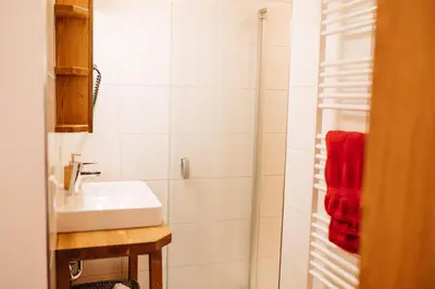 Ein Badezimmer in der Unterkunft Ferienhof Leopold in der Grub