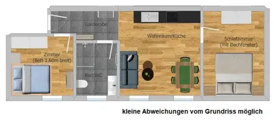 Grundriss der Unterkunft Appartements HOAMATGFÜHL