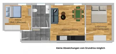 Grundriss der Unterkunft Appartements HOAMATGFÜHL