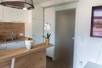 Küche/Küchenzeile in der Unterkunft Ferienwohnung Eisl