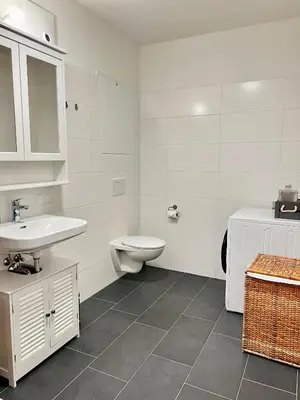 Ein Badezimmer in der Unterkunft Ferienwohnung im Sonnendorf Öblarn