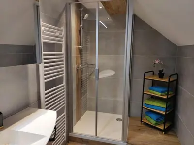 Ein Badezimmer in der Unterkunft Bauernhof - Appartement beim Zefferer
