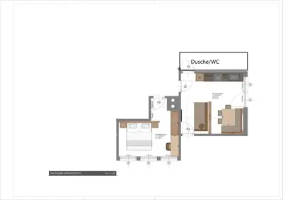 Grundriss der Unterkunft Bauernhof - Appartement beim Zefferer