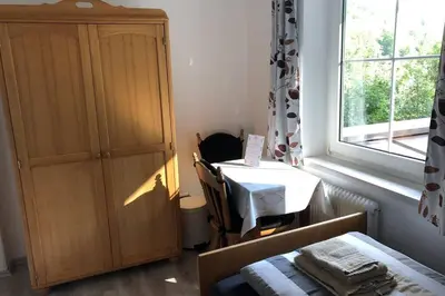 Ein Bett oder Betten in einem Zimmer der Unterkunft Unterkunft mit Aussicht in Bad Ischl