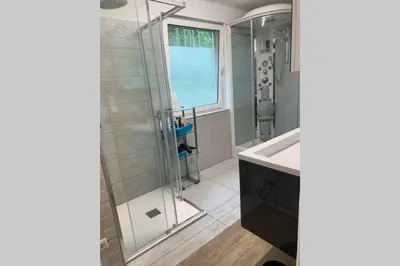 Ein Badezimmer in der Unterkunft Unterkunft mit Aussicht in Bad Ischl