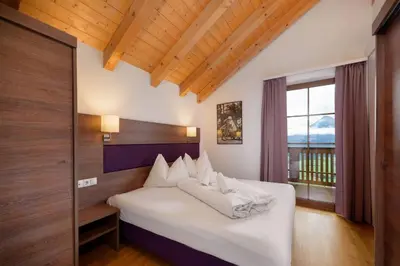 Ein Bett oder Betten in einem Zimmer der Unterkunft Aigenberg Appartements