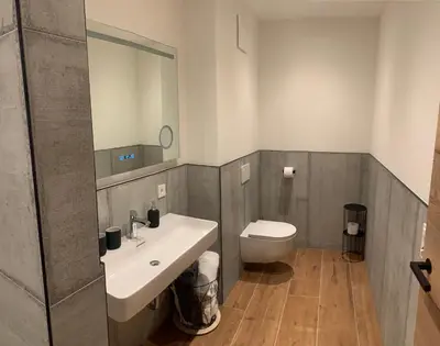Ein Badezimmer in der Unterkunft Appartments Zirbennest