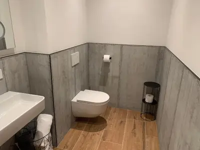 Ein Badezimmer in der Unterkunft Appartments Zirbennest